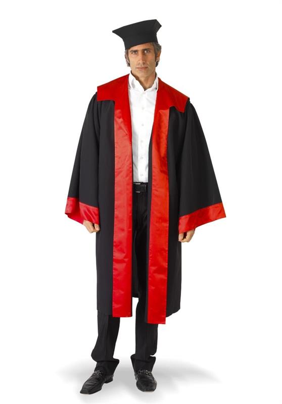 TOGA ACCADEMICA LAUREANDO PITAGORA ROSSO