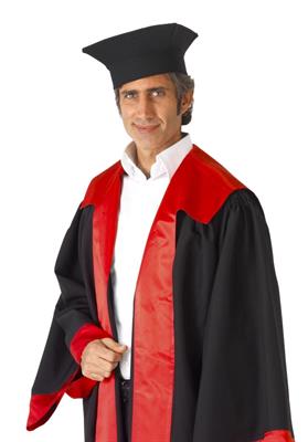 TOGA ACCADEMICA LAUREANDO PITAGORA ROSSO